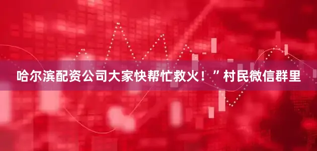 哈尔滨配资公司大家快帮忙救火！”村民微信群里